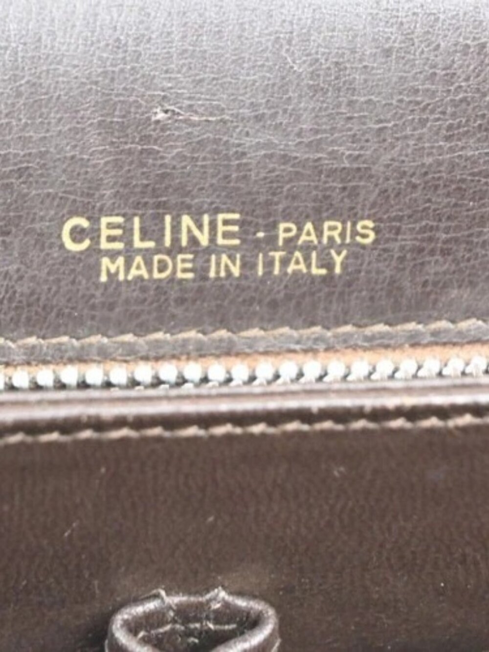 CELINE Logo C Macadam Horse Carriage Shoulder Bag Canvas Leather Brown 34KP553 - Picture 16 of 16